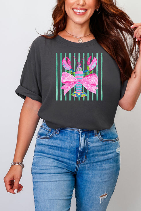 Pink Lobster Club Comfort Colors Adult Ring-Spun Cotton Tee