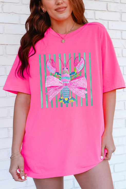 Pink Lobster Club Comfort Colors Adult Ring-Spun Cotton Tee
