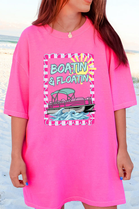Sunny Boatin & Floatin Comfort Colors Adult Ring-Spun Cotton Tee