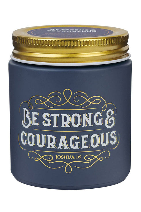 Be Strong and Courageous Fireside Blue Spruce Scented Candle