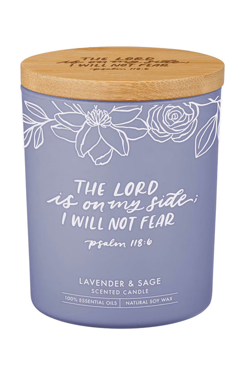 I Will Not Fear Lavender and Sage Scented Candle