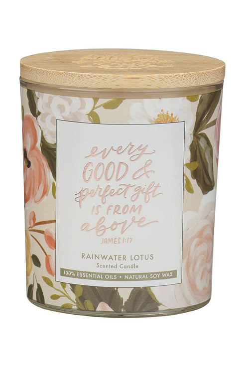 Every Good and Perfect Gift Rainwater Lotus Scented Candle