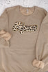 Cheetah Mama Large Chenille Patch Unisex NuBlend Crew Sweatshirt