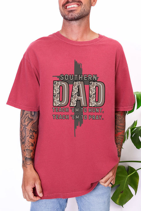 Camo Southern Dad Comfort Colors Adult Ring-Spun Cotton Tee