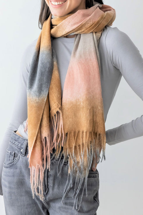 Seattle Skyline Long Scarf, Beige
