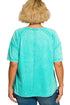 Plus Size Weekender Edit Turquoise Acid Washed Tee