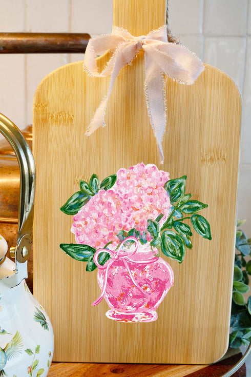 Blush Blossom Decorative Wood Cutting Board