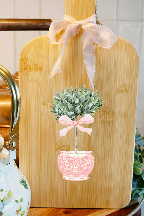 Pink Porcelain Dream Decorative Wood Cutting Board