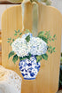 Sunday Blue Blooms Decorative Wood Cutting Board