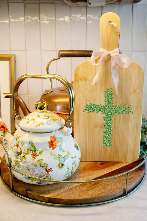 Boxwood Cross Decorative Wood Cutting Board
