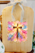 Pastel Brushstroke Cross Decorative Wood Cutting Board