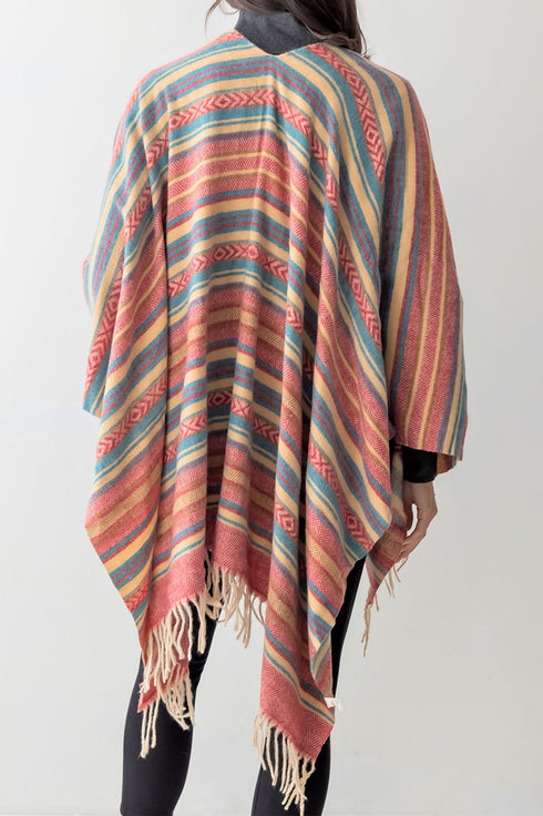 Albuquerque Autumn Ruana, Red