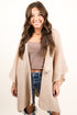 Falling For Winter Pull Through Ruana, Beige