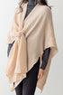 Falling For Winter Pull Through Ruana, Beige