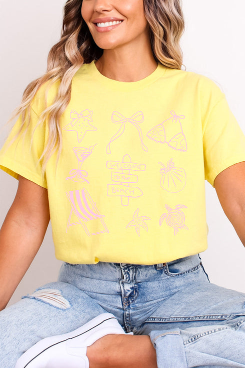 Welcome Beach Softstyle Adult T-Shirt