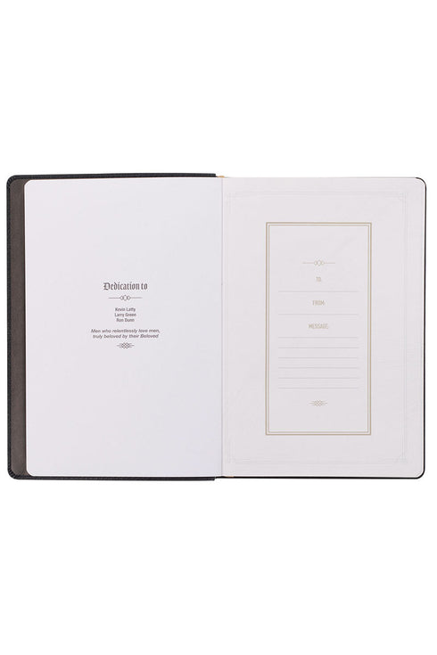 God's Daily Wisdom For Men Black Faux Leather Devotional