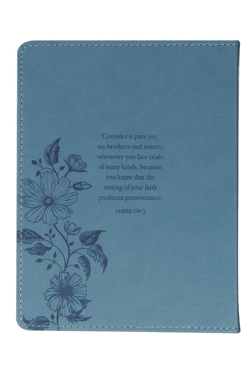 Consider it All Joy Blue Faux Leather Daily Prayer Book For Women