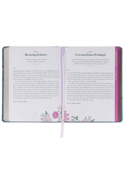 Consider it All Joy Blue Faux Leather Daily Prayer Book For Women