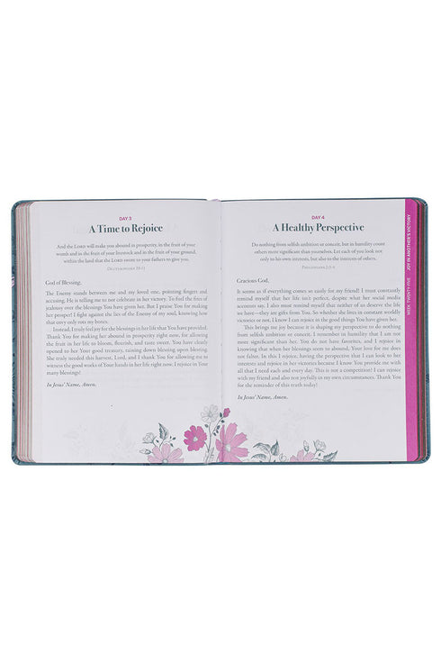 Consider it All Joy Blue Faux Leather Daily Prayer Book For Women