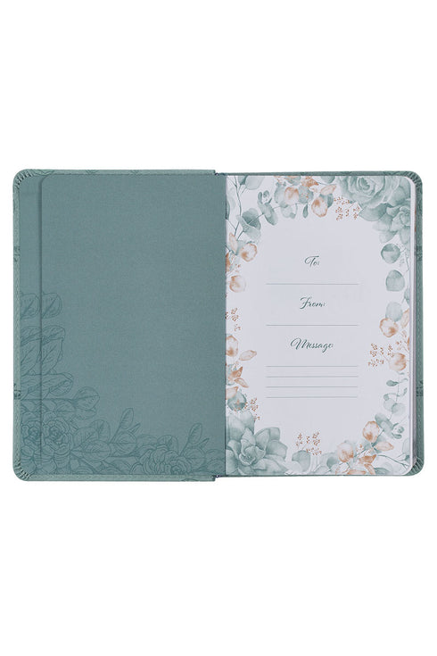 The Lord is My Shepherd Teal Faux Leather Devotional Book