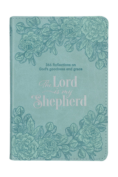 The Lord is My Shepherd Teal Faux Leather Devotional Book