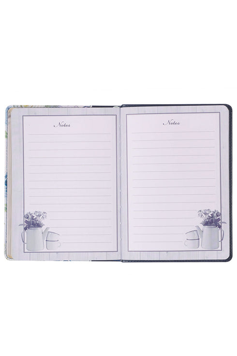 Moments With God For Moms Navy Floral Faux Leather Devotional
