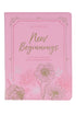 New Beginnings Pink Floral Faux Leather Devotional
