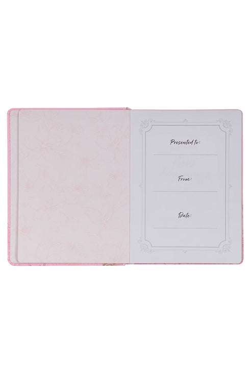 New Beginnings Pink Floral Faux Leather Devotional