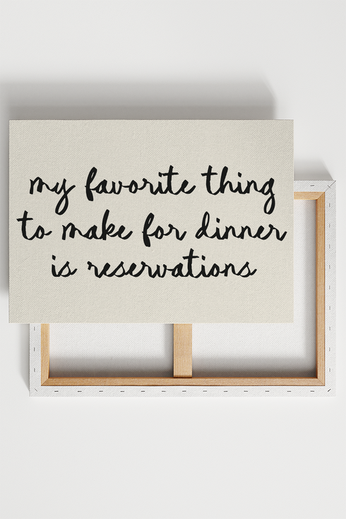 Dinner Reservation Stretched Canvas Print