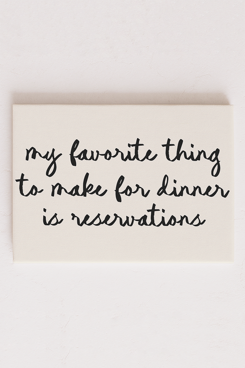 Dinner Reservation Stretched Canvas Print