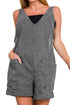 Sunkissed Days Ash Black Washed Denim Romper