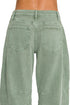 The Riley Olive Barrel Leg Denim Pants