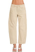 The Riley Sand Beige Barrel Leg Denim Pants
