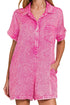 Daydreamer Hot Pink Tencel Mineral Washed Romper
