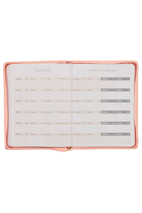 2025 I Can Do Everything Pink Zippered 18 Month Daily Planner