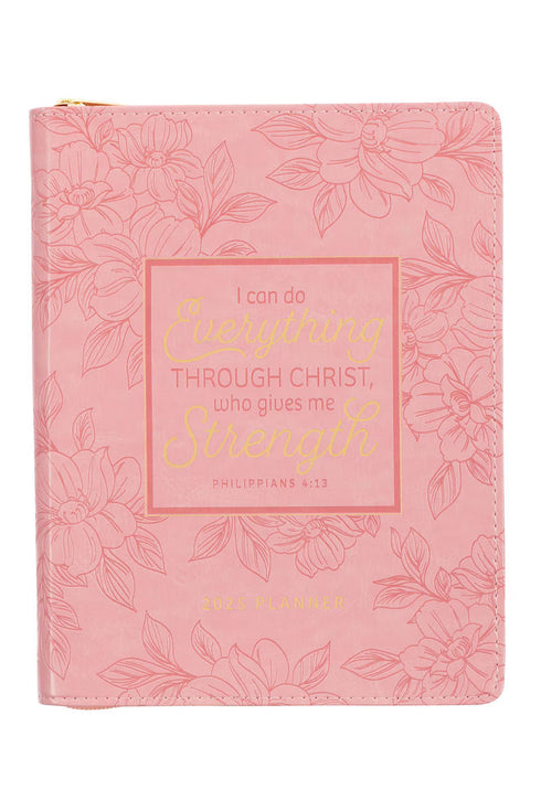2025 I Can Do Everything Pink Zippered 18 Month Daily Planner