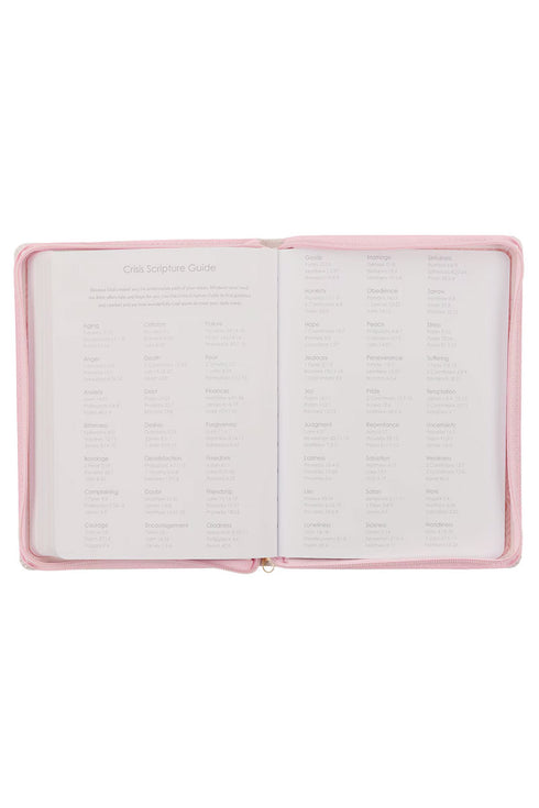 2025 Hope & A Future Pink Zippered 18 Month Daily Planner