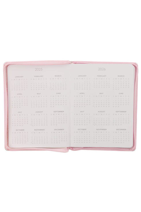 2025 Hope & A Future Pink Zippered 18 Month Daily Planner