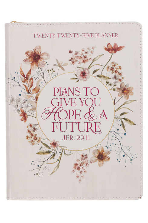 2025 Hope & A Future Pink Zippered 18 Month Daily Planner