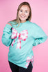 Side Bows Pink Gingham Unisex NuBlend Crew Sweatshirt