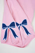 Classic Pink You Design It Embroidered Side Bows Unisex NuBlend Crew Sweatshirt *Customize Your Text and Bows