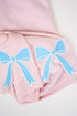 Blush Pink You Design It Embroidered Side Bows Unisex NuBlend Crew Sweatshirt *Customize Your Text and Bows
