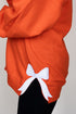 Burnt Orange You Design It Embroidered Side Bows Unisex NuBlend Crew Sweatshirt *Customize Your Text and Bows