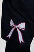 Black You Design It Embroidered Side Bows Heavy-weight Crew Sweatshirt *Customize Your Text and Bows