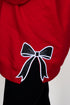 True Red You Design It Embroidered Side Bows Unisex NuBlend Crew Sweatshirt *Customize Your Text and Bows