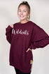 Maroon You Design It Embroidered Side Bows Unisex NuBlend Crew Sweatshirt *Customize Your Text and Bows