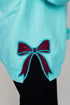 Cool Mint You Design It Embroidered Side Bows Unisex NuBlend Crew Sweatshirt *Customize Your Text and Bows