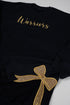 Black You Design It Embroidered Side Bows Heavy-weight Crew Sweatshirt *Customize Your Text and Bows