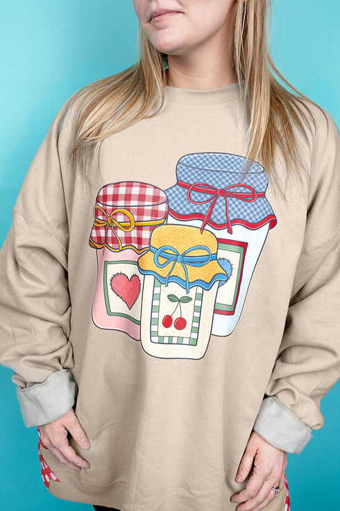 Side Bows Sweet Country Preserves Ecosmart Crewneck Sweatshirt