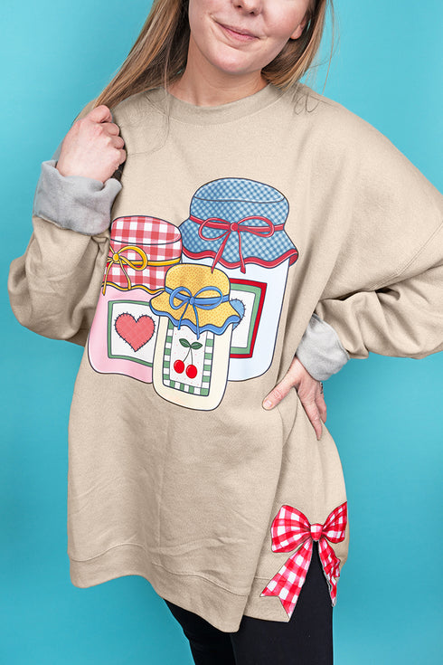 Side Bows Sweet Country Preserves Ecosmart Crewneck Sweatshirt